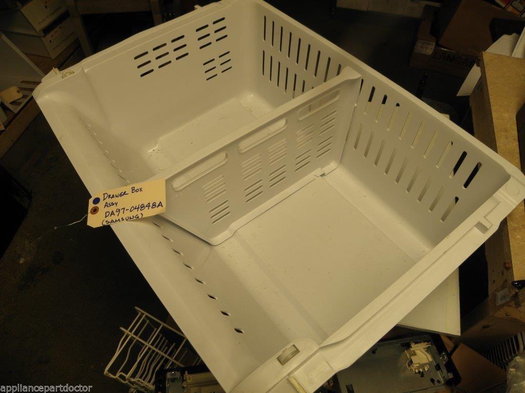 Samsung REFRIGERATOR DA97-04848A Drawer Box Assy w/ divider USED PART Samsung REFRIGERATOR DA97-04848A Drawer Box Assy w/ divider USED PART